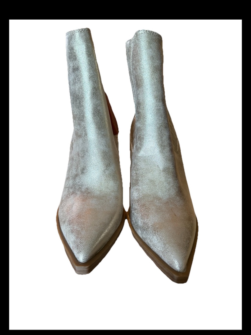 MIA Prairie Metallic Pointed Toe Chelsea Booties Women’s  Size 6.5
